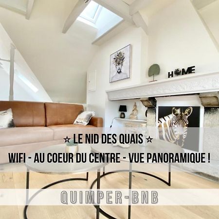 Le Nid Des Quais - Vue Panoramique Au Coeur De La Ville - Wifi - Entree Autonome Quimper Exterior foto
